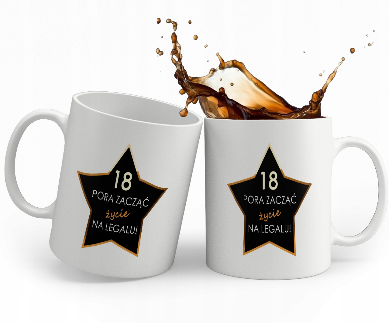 KUBEK NA 18 URODZINY + IMIE + KARTONIK