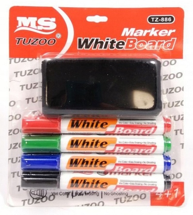 

Markery pisaki do Białej Tablicy mazaki 4szt Gabką