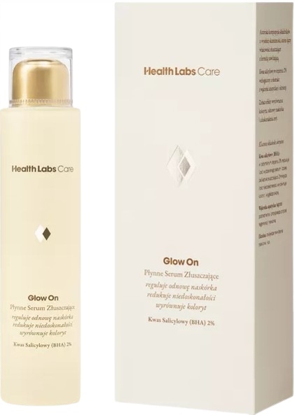 HealthLabs Glow On Exfoliační sérum na tělo, černé tečky, pigmentové skvrny