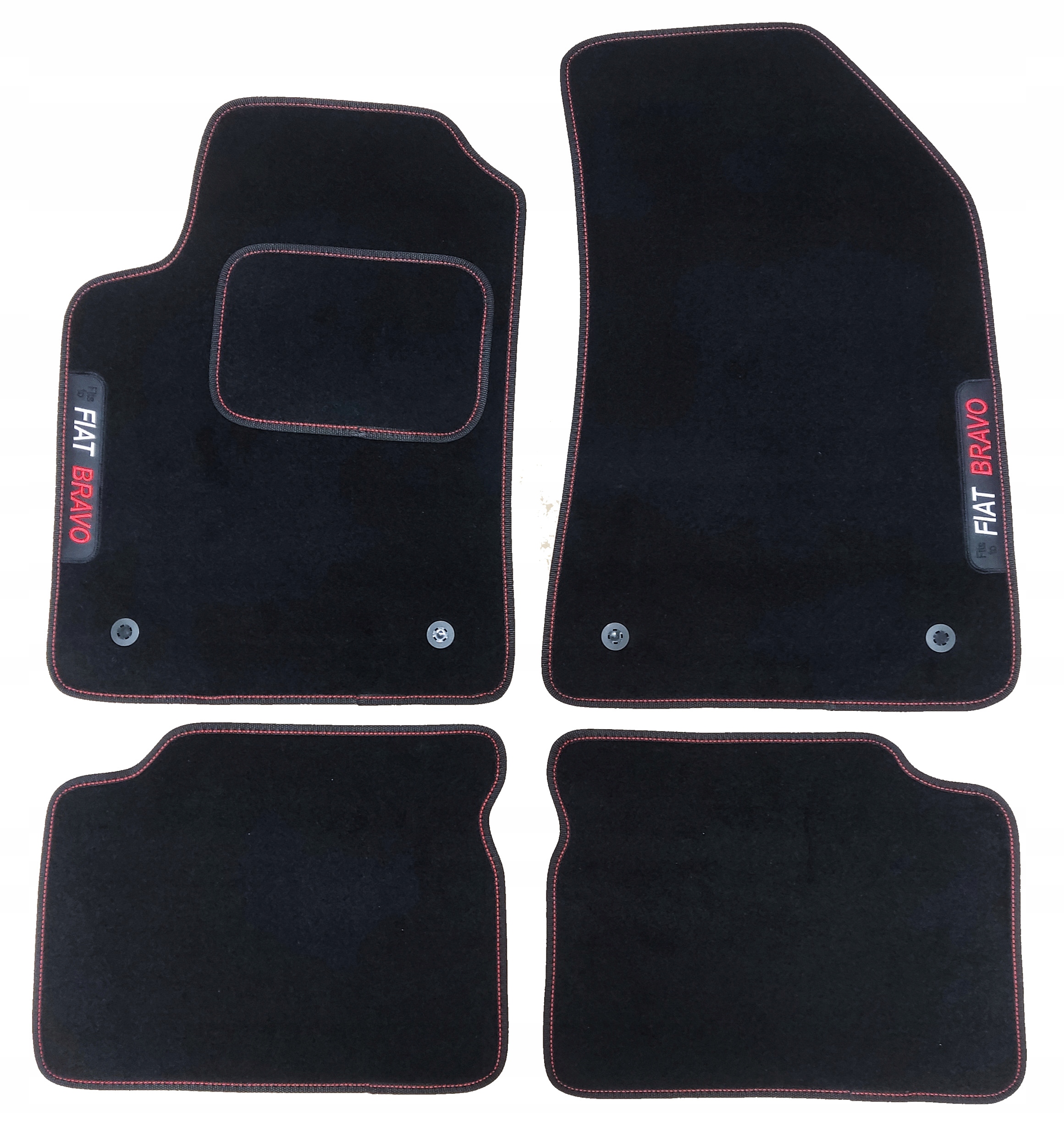 Fiat Bravo od 2007-2014 Dywaniki welurowe Haft