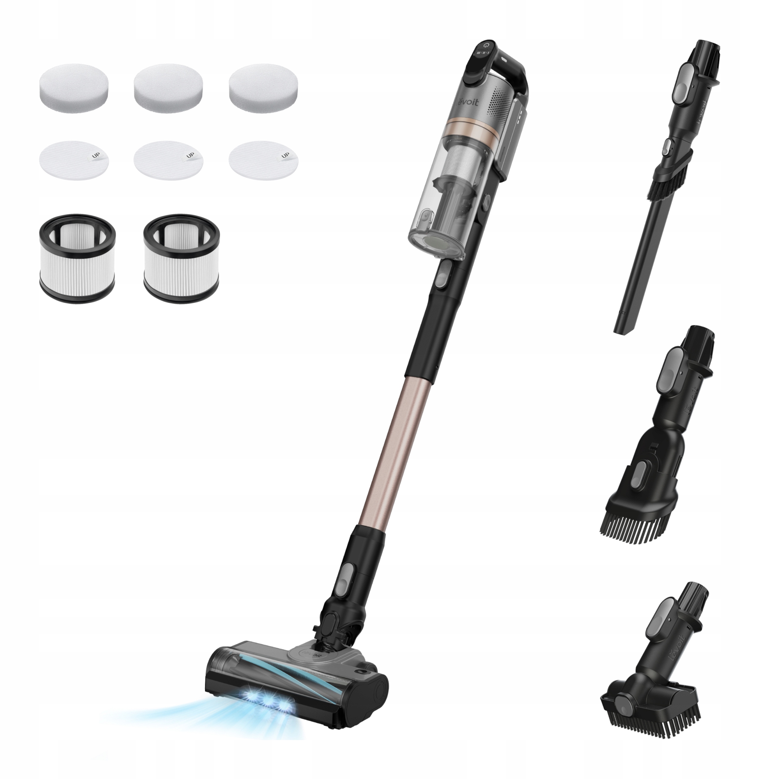 Odkurzacz bezprzewodowy pionowy Levoit LVAC-300 Plus elektroszczotka Led