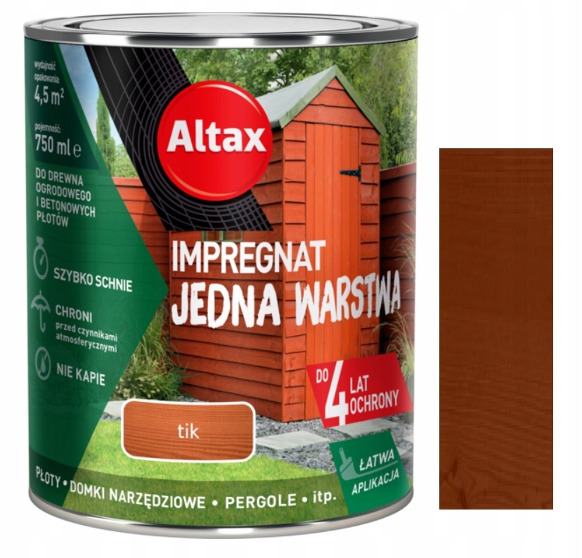

Altax Impregnat Drewna Ogrodowego Tik 0.75L