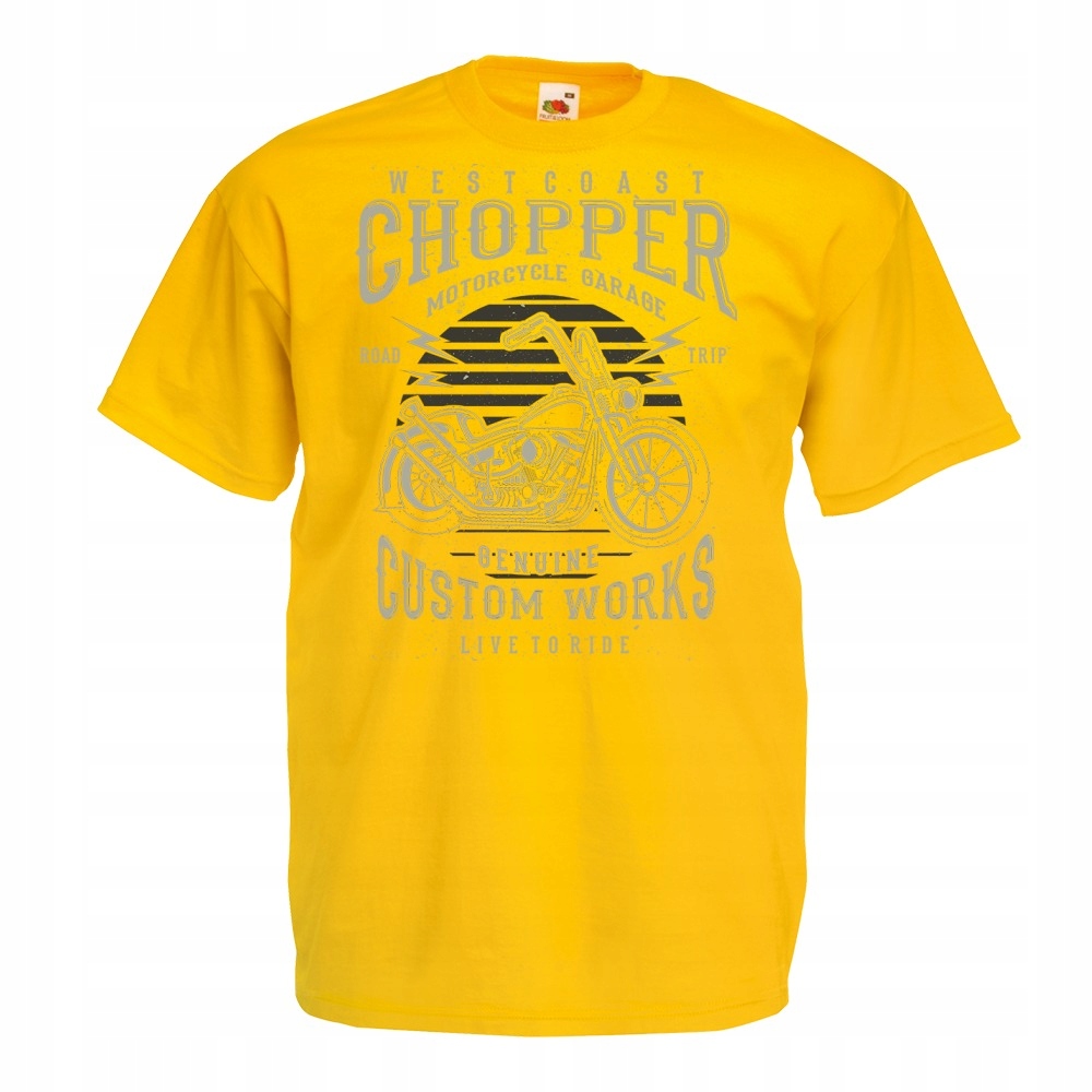 

Koszulka motor motocykl chopper L żółta