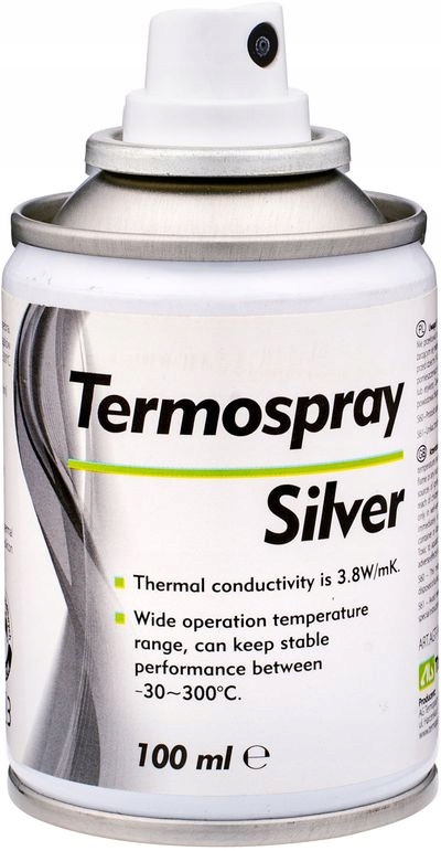 

Pasta Termoprzewodząca Ag Silver Termospray 100ml