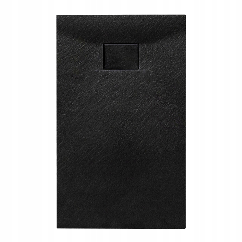 BRODZIK PRYSZNICOWY STRUKTURA KAMIENIA PROSTOKĄTNY JUKO CZARNY 120x80 CM