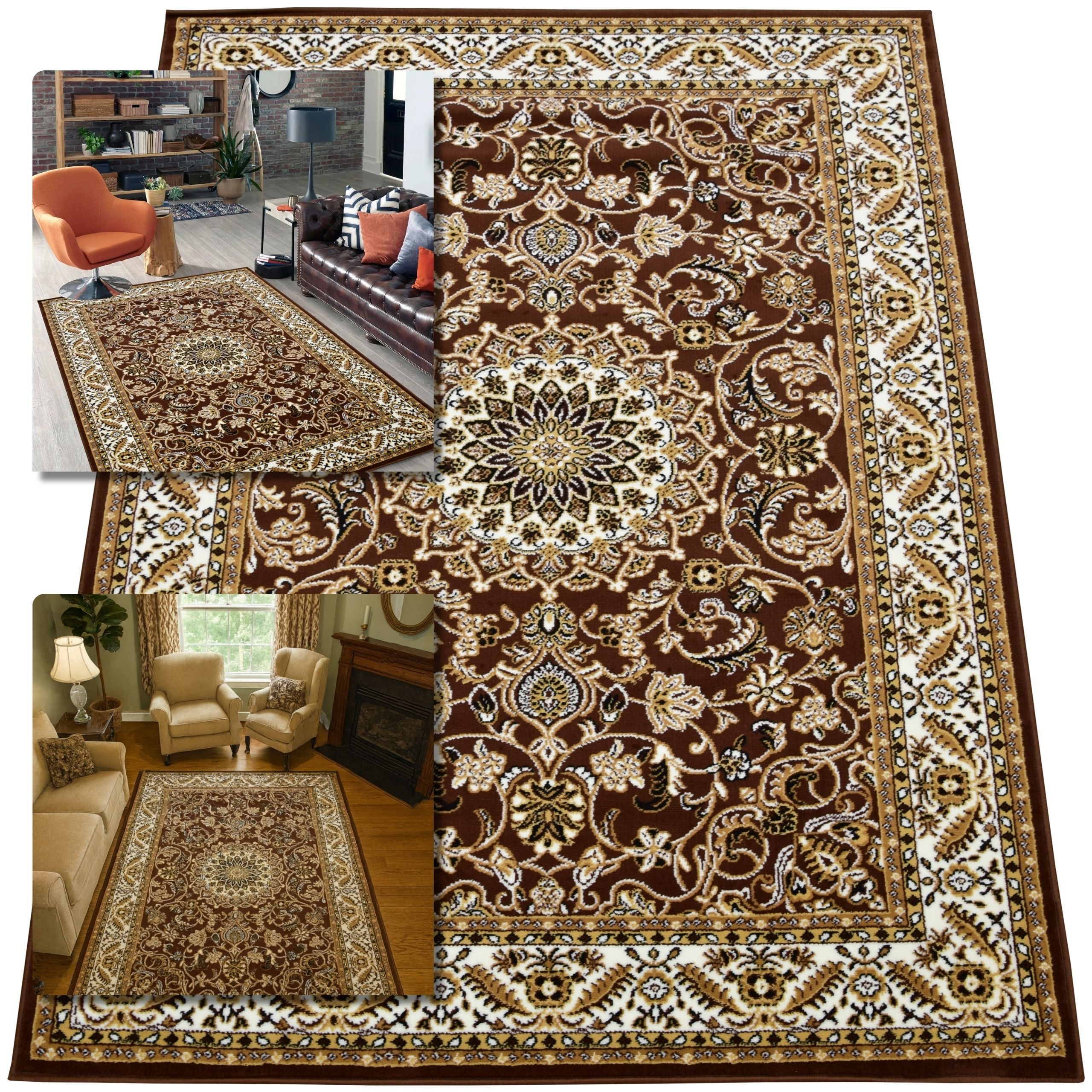 Koberec 120x170 Venezia Hnědý Koberec Do Obývacího Pokoje Belgický Koberec Do Ložnice