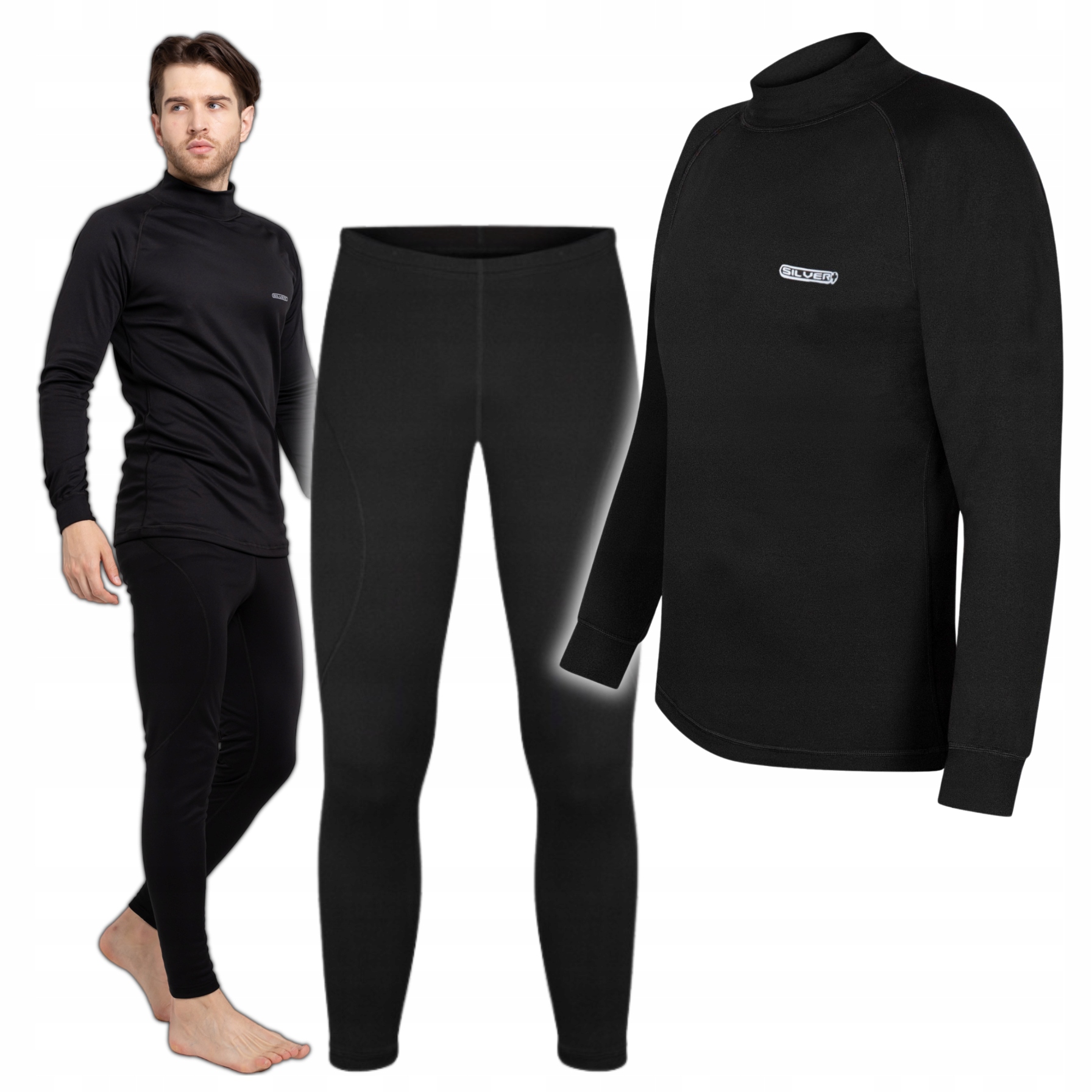 Termoaktivní tričko Zimní kalhoty Pánské termoaktivní oblečení XXL Zateplené
