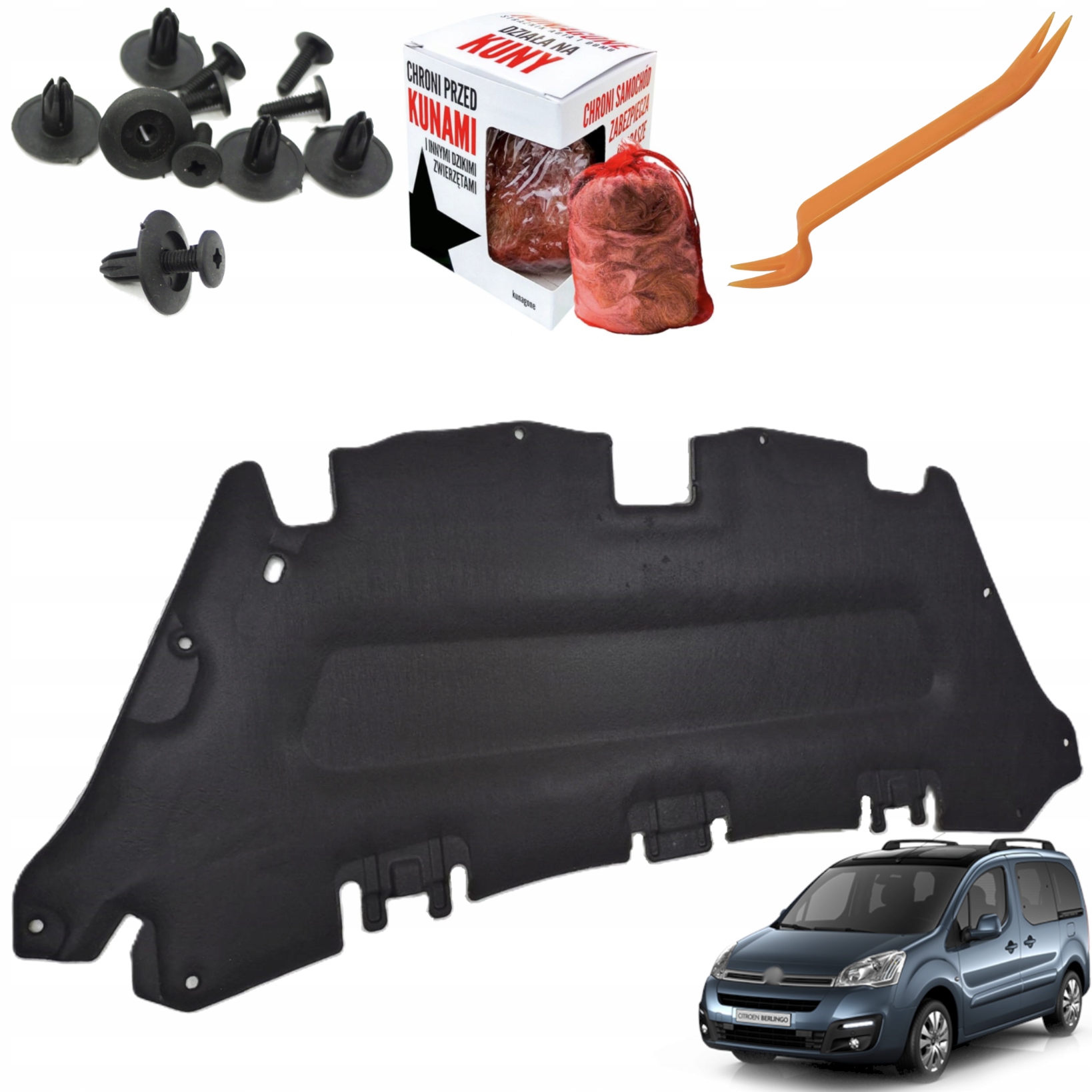 Odhlučnění masky Izolace Citroen Berlingo II 08-18 Odpuzovač