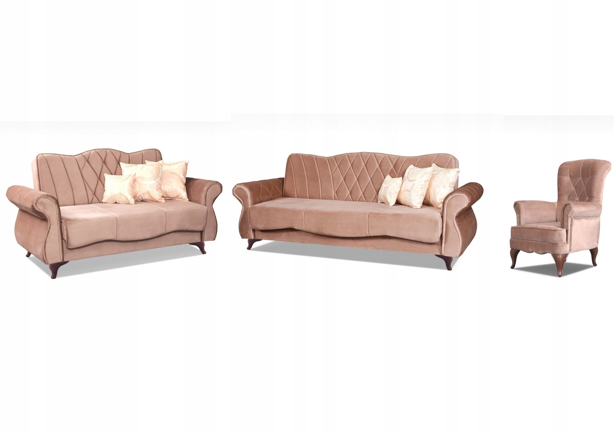 Sedací souprava 3+2+1 Glamour Komplet Čalouněná Nádoba Velur