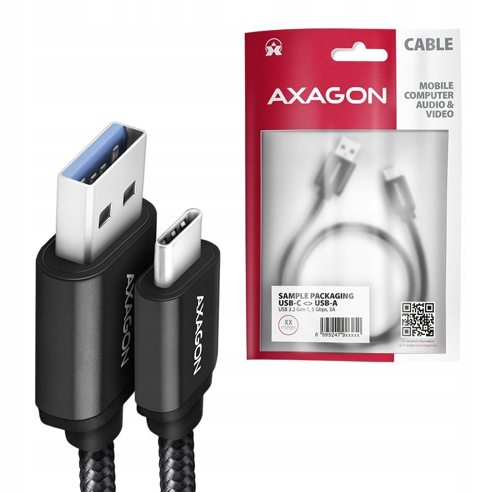 BUCM3-AM15AB Kabel USB-C - USB-A, 1.5m, USB 3.2 Gen 1 3A, ALU, oplot Kod producenta BUCM3-AM15AB