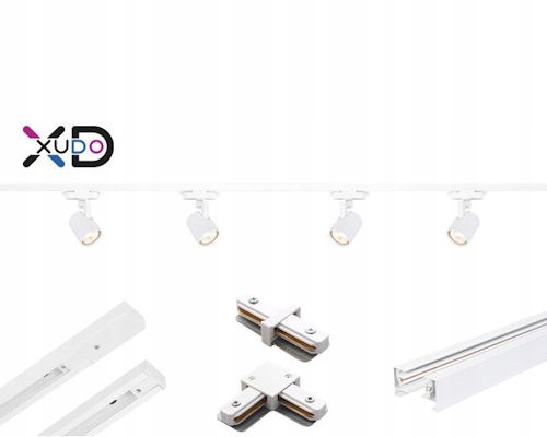 Sada Kolejnicového Vedení 1.5 M 4 Lampy GU10 Přímá Spojka Úhlová Spojka