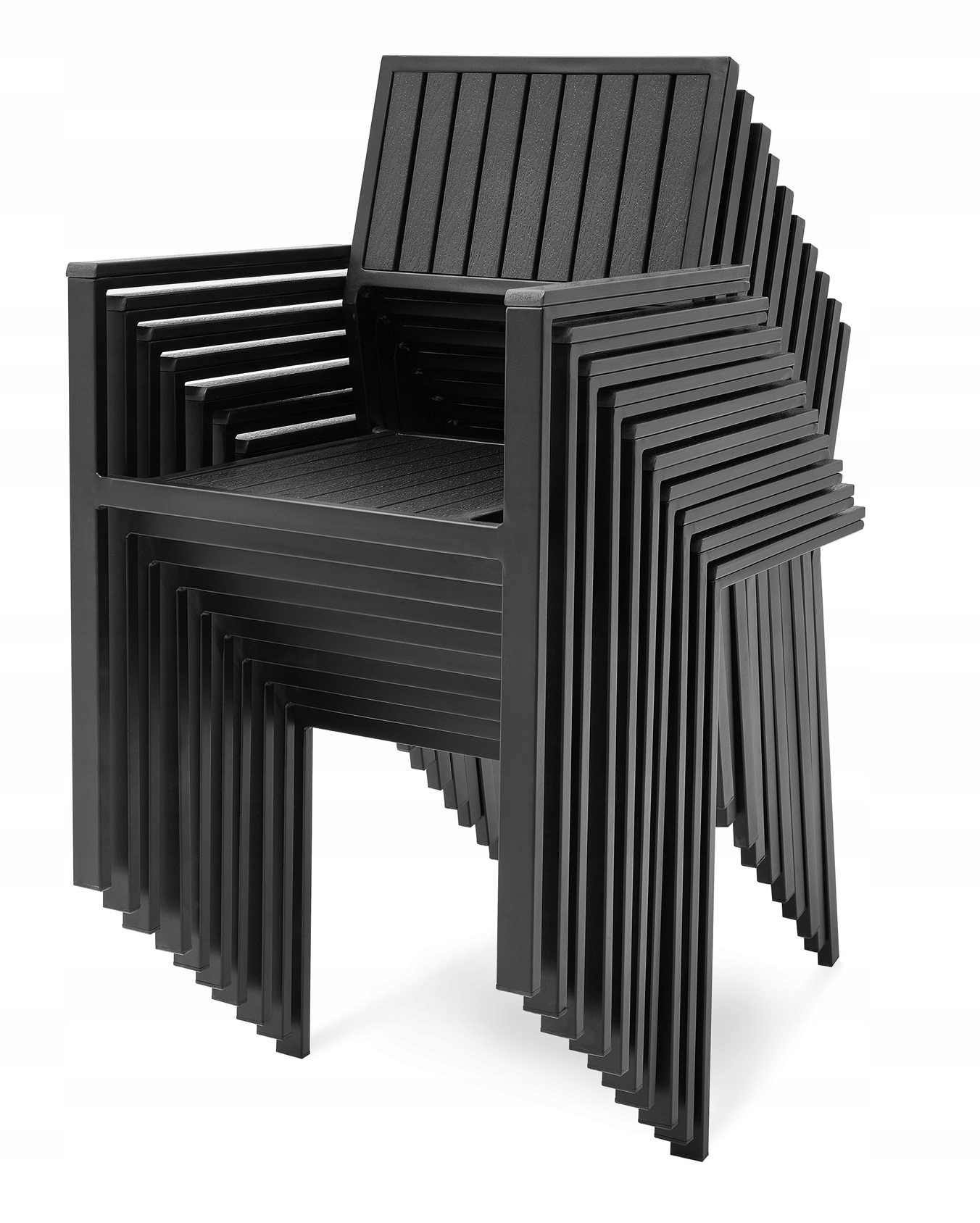 ZESTAW MEBLI OGRODOWYCH KOMPOZYTOWYCH 10+1 Materiał dominujący metal