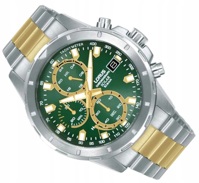 Pánské Vodotěsné Hodinky Lorus Chronograf Solární RZ605AX Solární Baterie