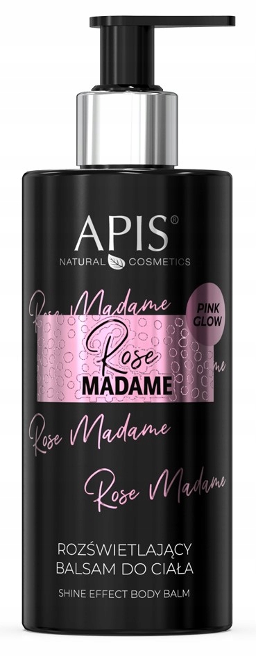 Apis ROSE MADAME Rozświetlający balsam do ciała z drobinkami brokat 300ml
