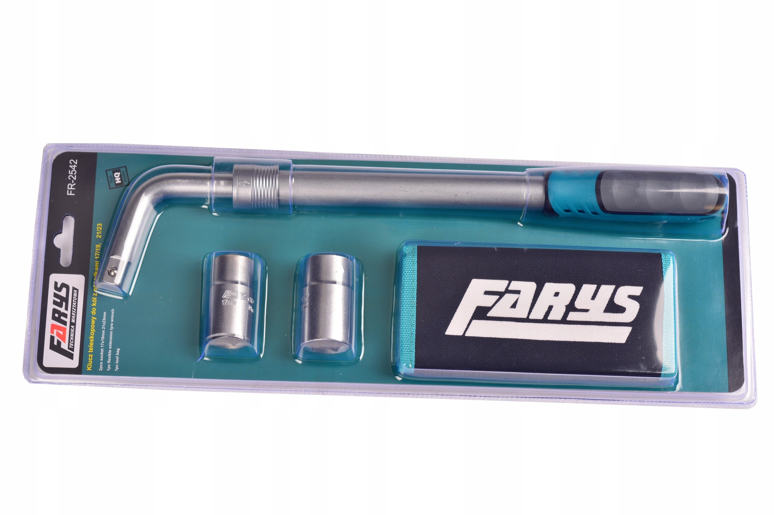 KLUCZ DO KÓŁ TELESKOPOWY + 2 NASADKI + ETIU Farys