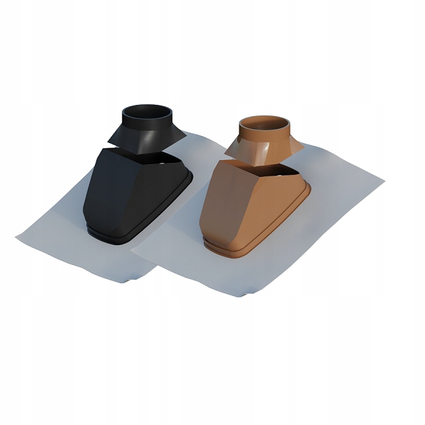 Strešný priechod 100-125 čierny Ricom