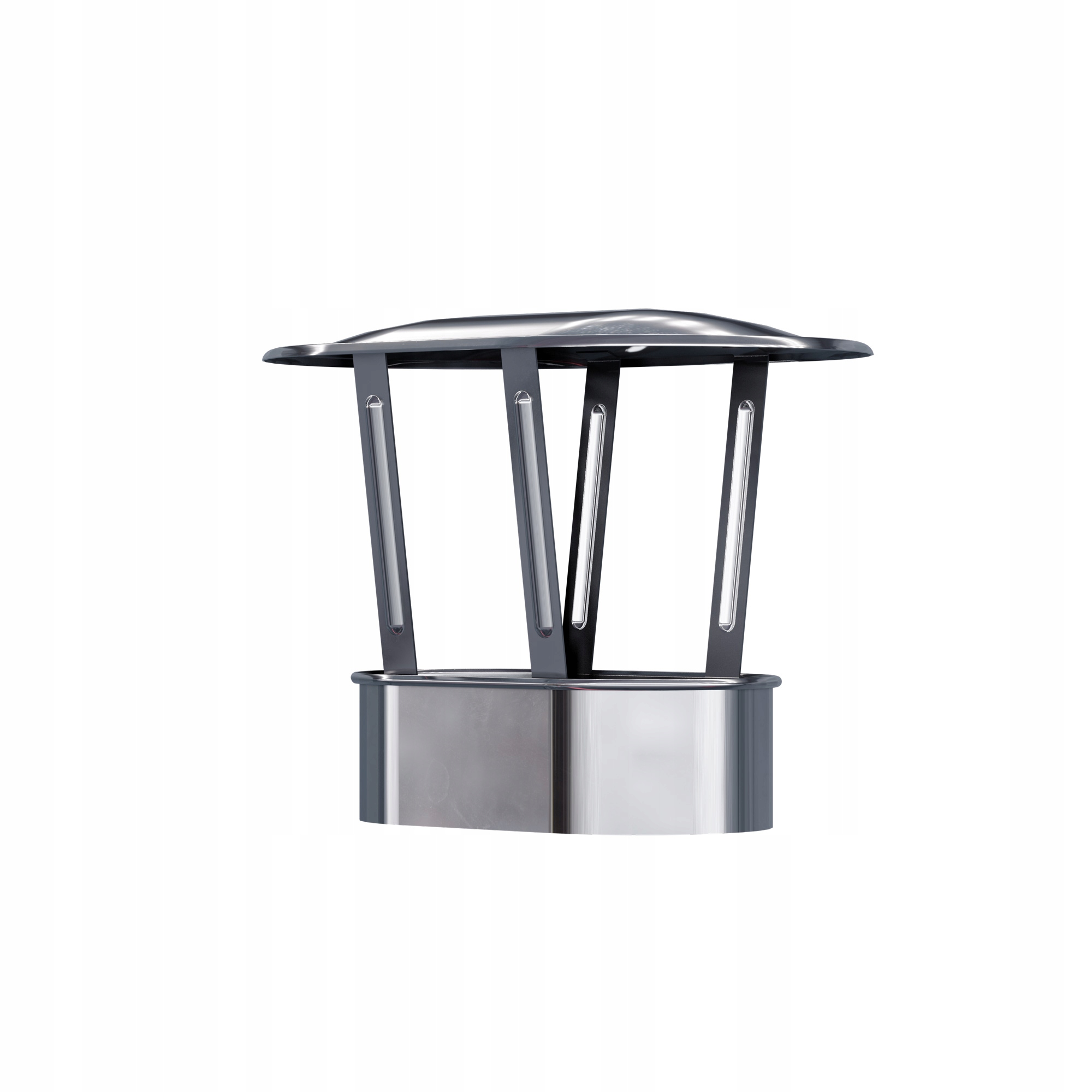 Ko Stříška žáruvzdorná oválná 130 x 240 mm gr 0,8 mm komínová vložka deštník ocel