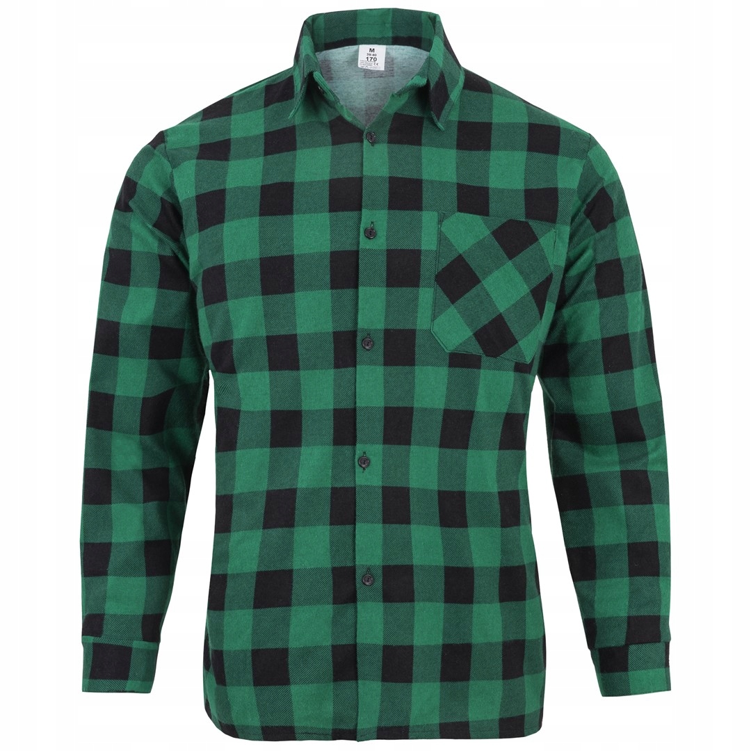 

Koszula flanelowa robocza zielona 100% Bawełna 3XL