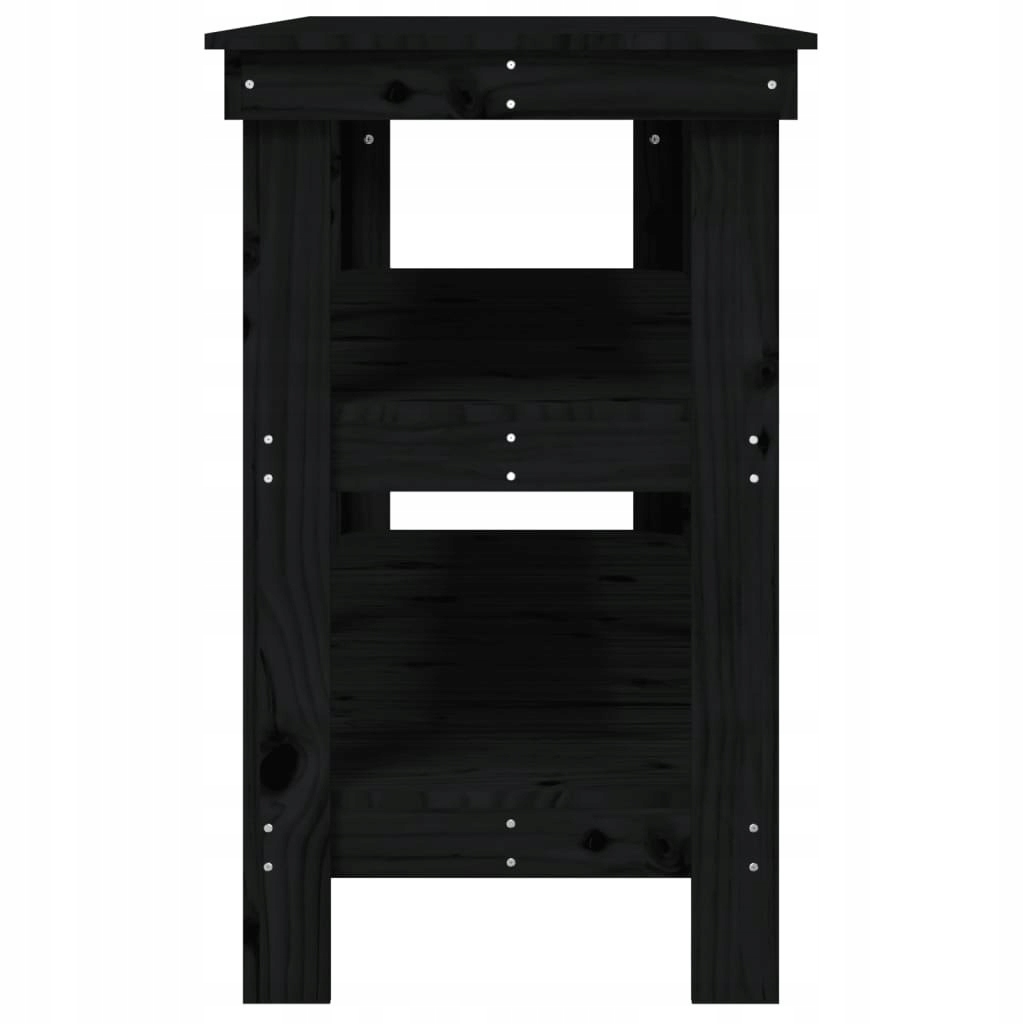 Stolik roboczy, czarny, 142,5x50x80 cm, lite drewn EAN (GTIN) 8720845641788