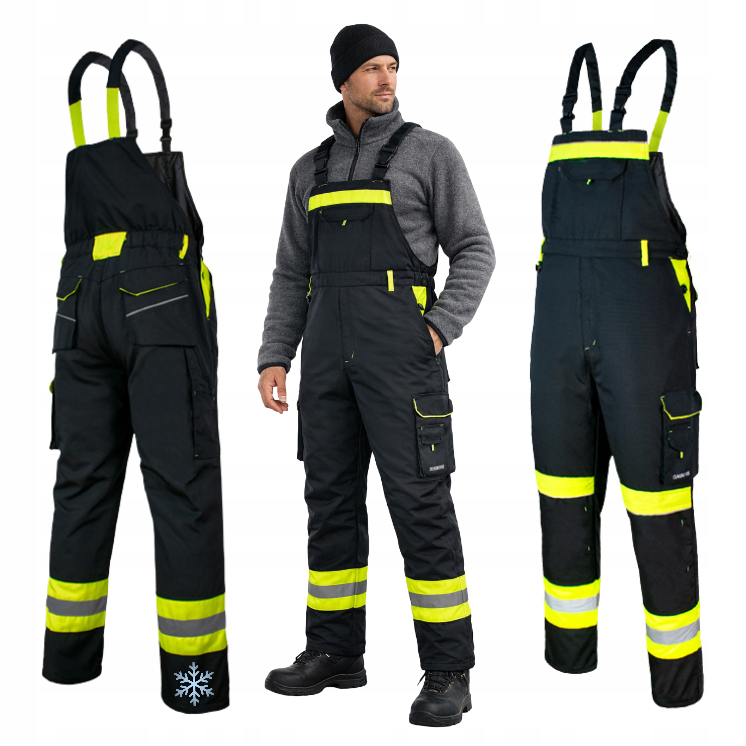 Pánské Zateplené pracovní zahradnické kalhoty Zimní Reflexní Výstražné