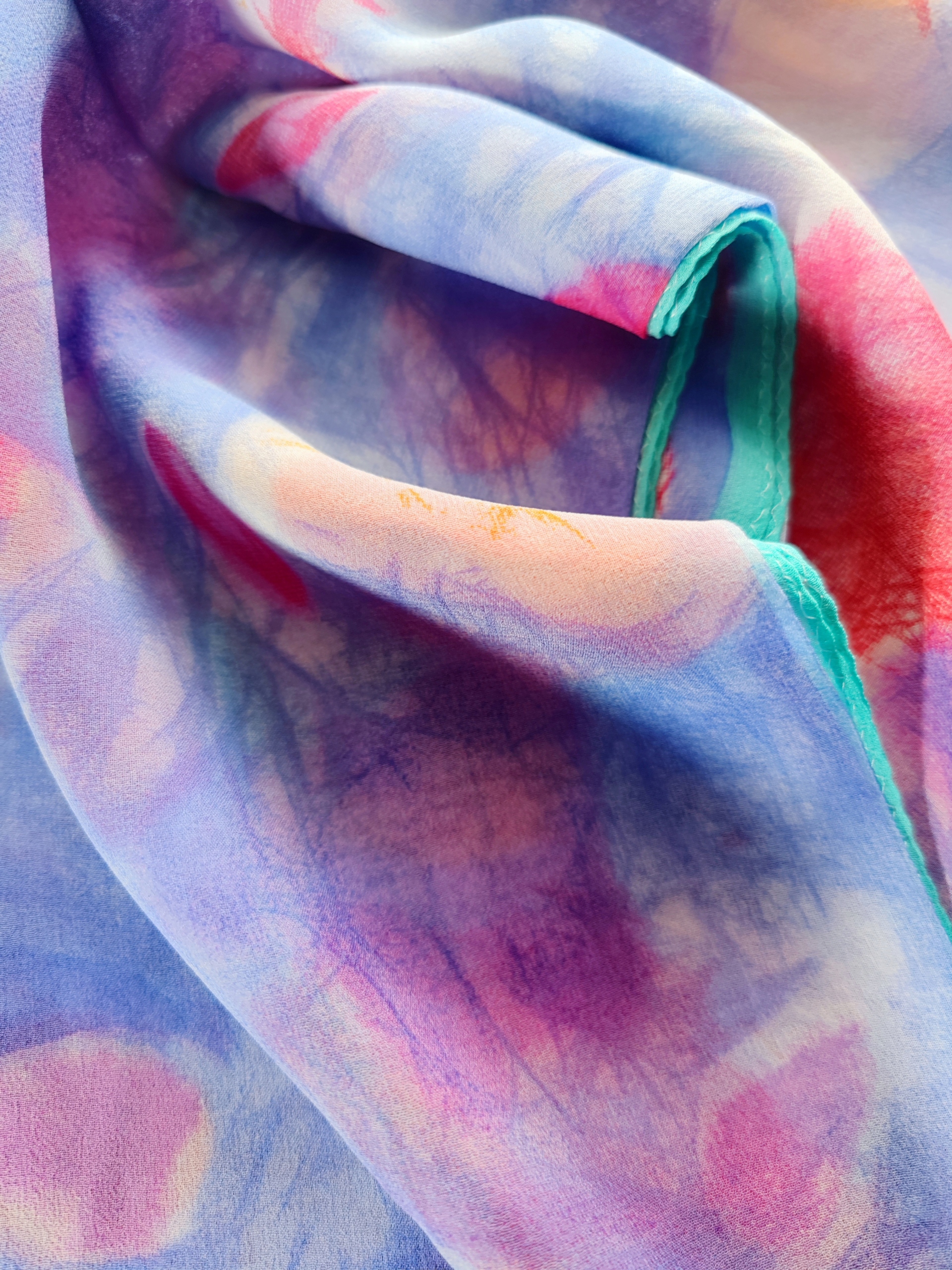 SZALIK JEDWABNY SZAL 100% NATURALNY JEDWAB MORWOWY JAKOŚĆ Wzór dominujący mix wzorów