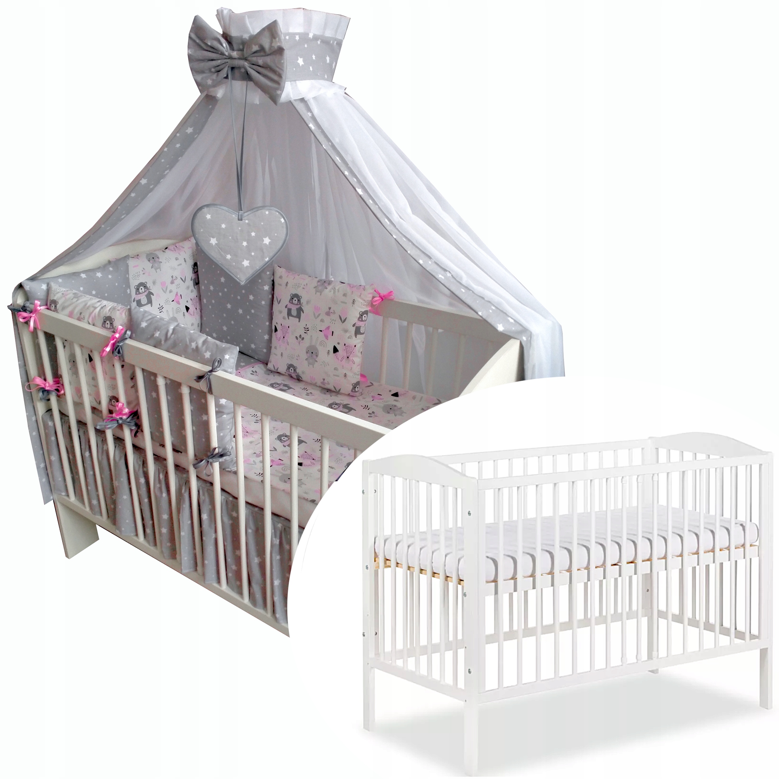 

Łóżeczko Henry materac pościel moskitiera 19 ele