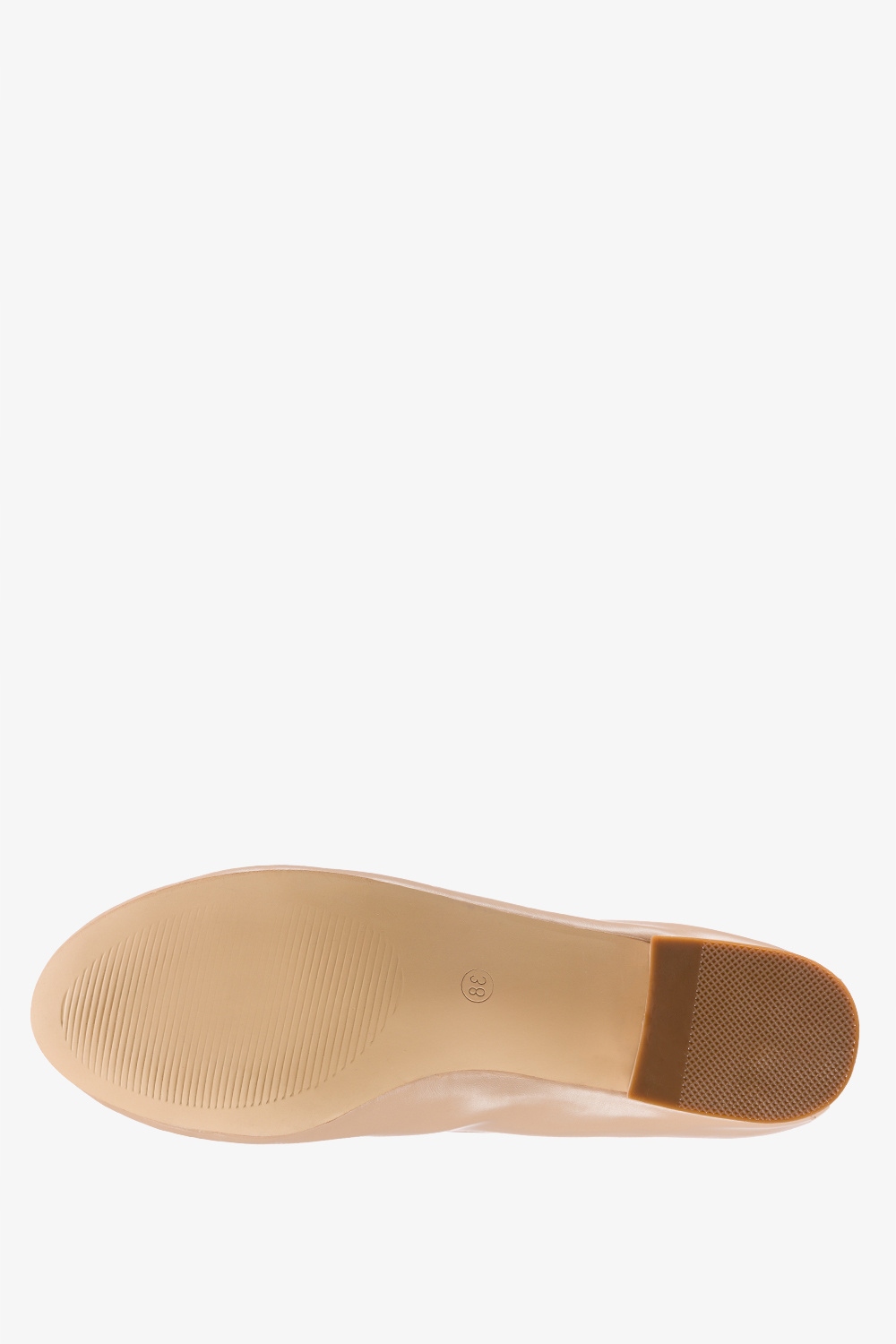 BALERINY DAMSKIE Z OZDOBNYM KWIATEM KOMFORTOWA SKÓRZANA WKŁADKA BEŻOWE r 41 Kolor beżowy