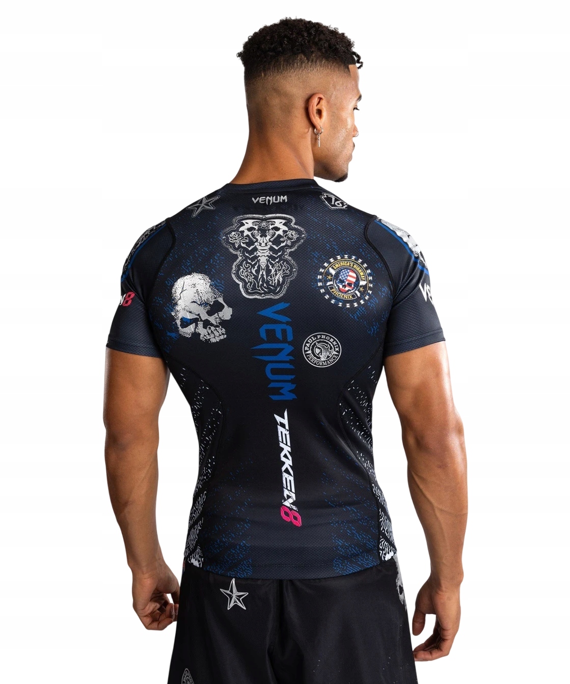 rashguard koszulka venum x tekken 8 paul phoenix L Czarny/biały