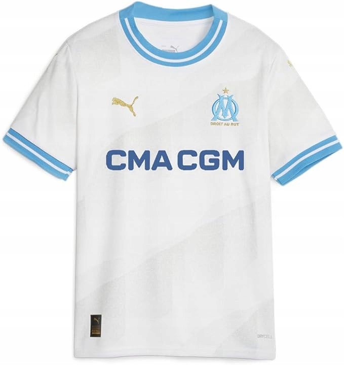 Koszulka t-shirt Om Olympique Marsylia juniorska Dziecięca Biała 128