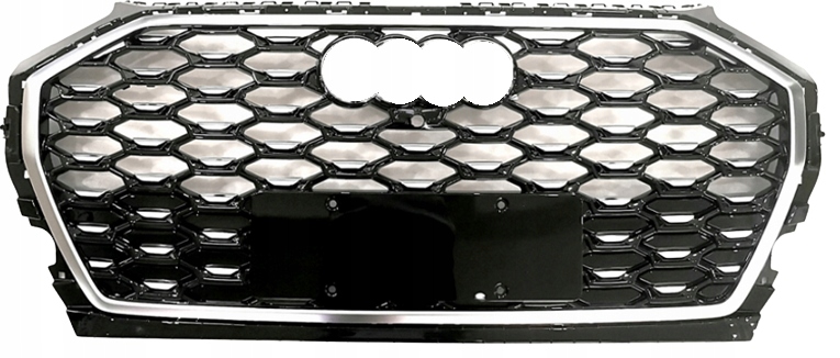 Audi Q5 (2020-) Středová Atrapa V Černém Lesku Se Saténovou Liškou 80D853651N