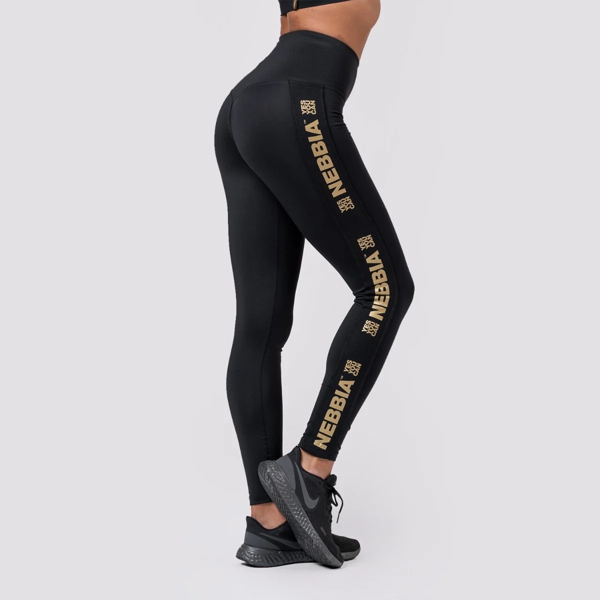 

Legginsy Damskie Sportowe Fitness Czarne Nebbia M