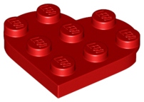 

Lego 39613 Płytka 3x3 Serce Czerwona Nowa (1g)