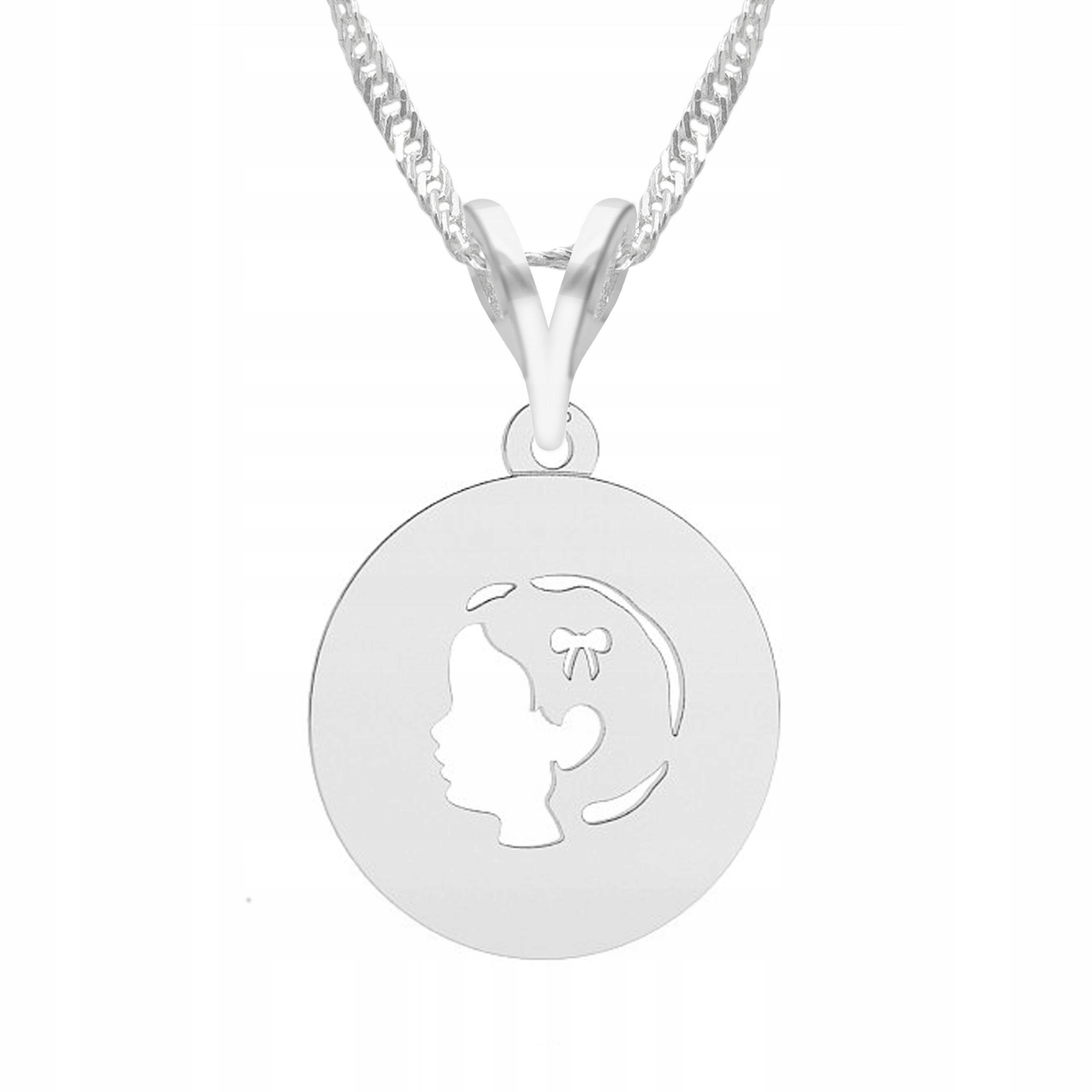 Stříbrný náhrdelník Dcera Dívka Postava Dívka Dítě Rodina Stříbro 925