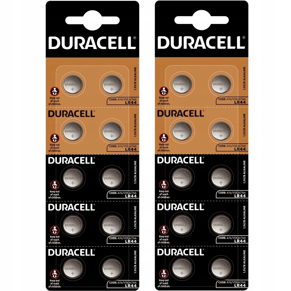 20x Markowa bateria alkaliczna Duracell LR44 baterie alkaliczne blister