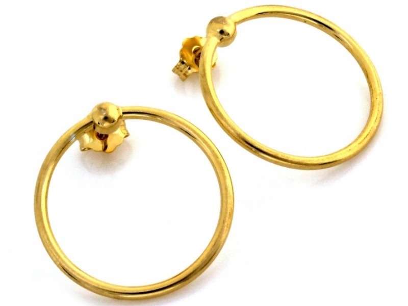 Stříbrné náušnice 925 velké kruhy kroužky pozlacené moderní vzor tyčinky