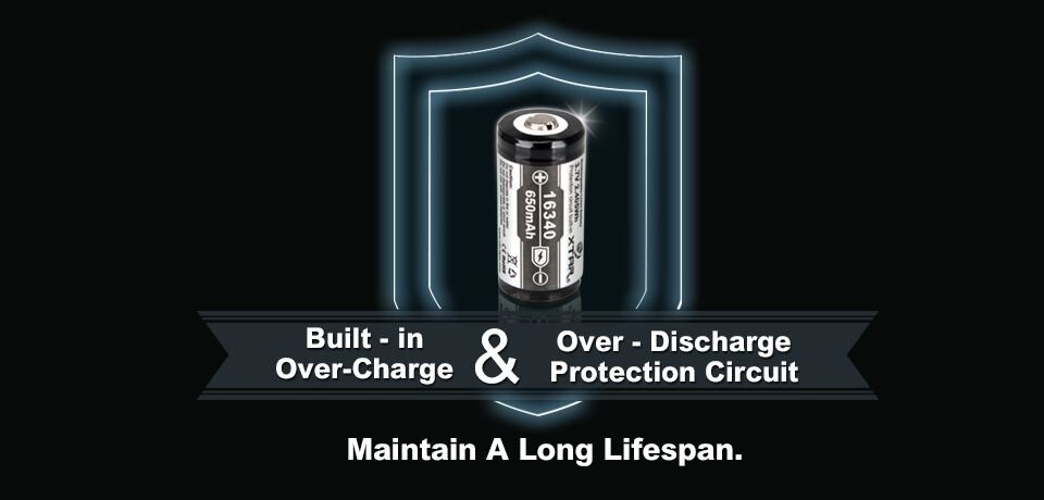 Akumulator Xtar 16340 R-CR123 3,7 V Li-ion 650 mAh Napięcie 3.7 V