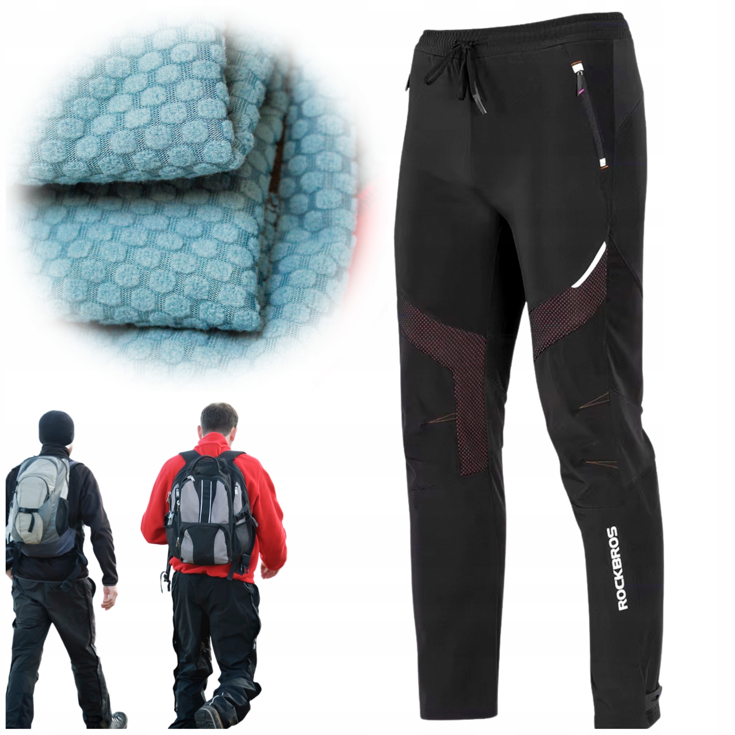 Spodnie Rowerowe Sportowe Wiatroszczelne Kolarskie Męskie Damskie Rockbros