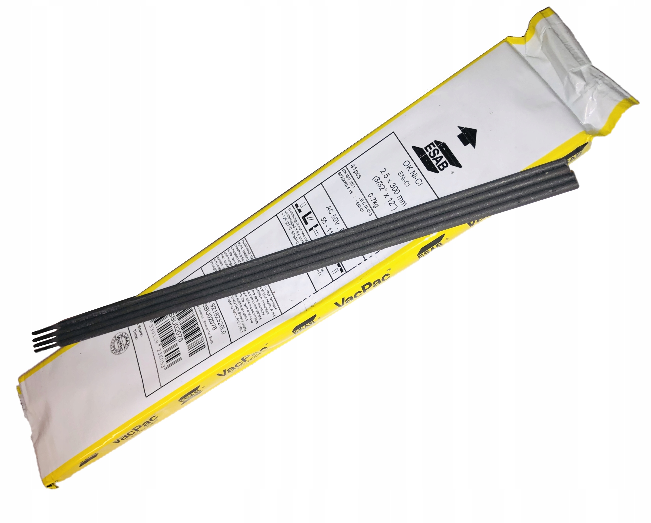 

Esab Elektroda do żeliwa 2,5 mm 41 sztuk Ok Ni-Cl