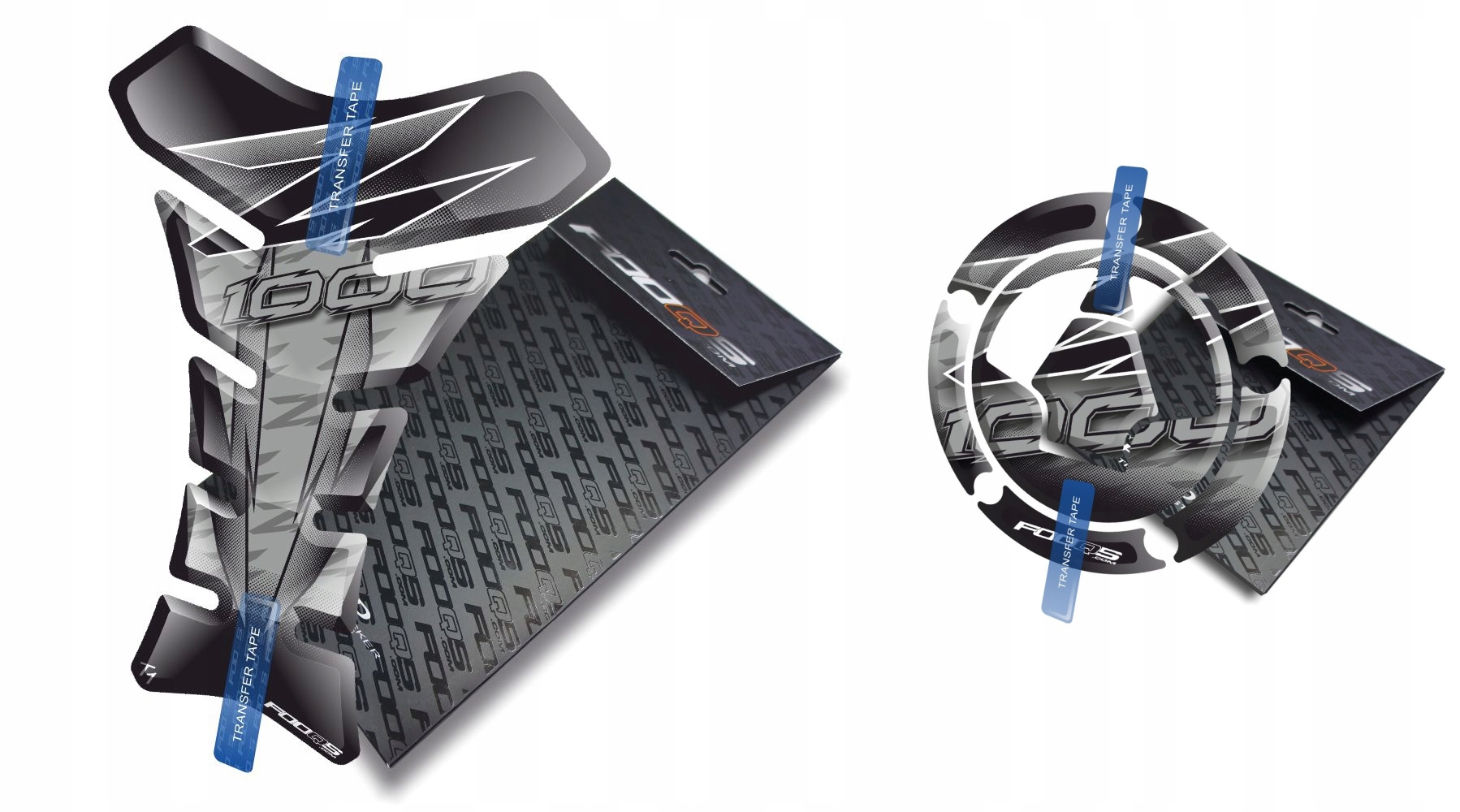 Tank-pad Cap-pad od firmy Fooqs pro Kawasaki Z-1000 Stříbrný