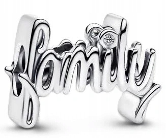 Přívěsek Pandora Ve Tvaru Ručně Psaného Nápisu Family 794250C01 Stříbrný