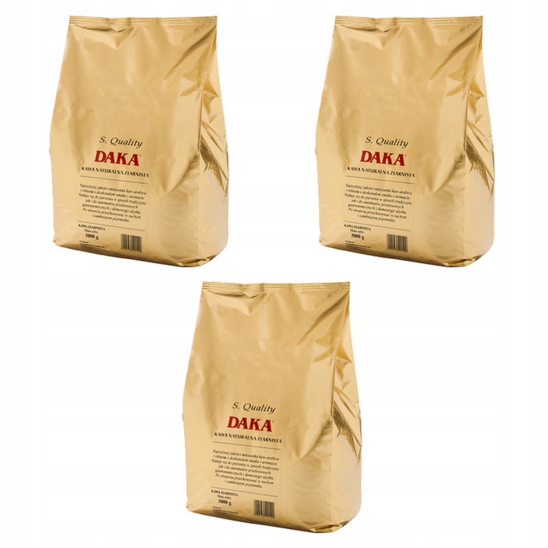 Kawa Daka S.Quality mieszanka ziarno 3 kg X3