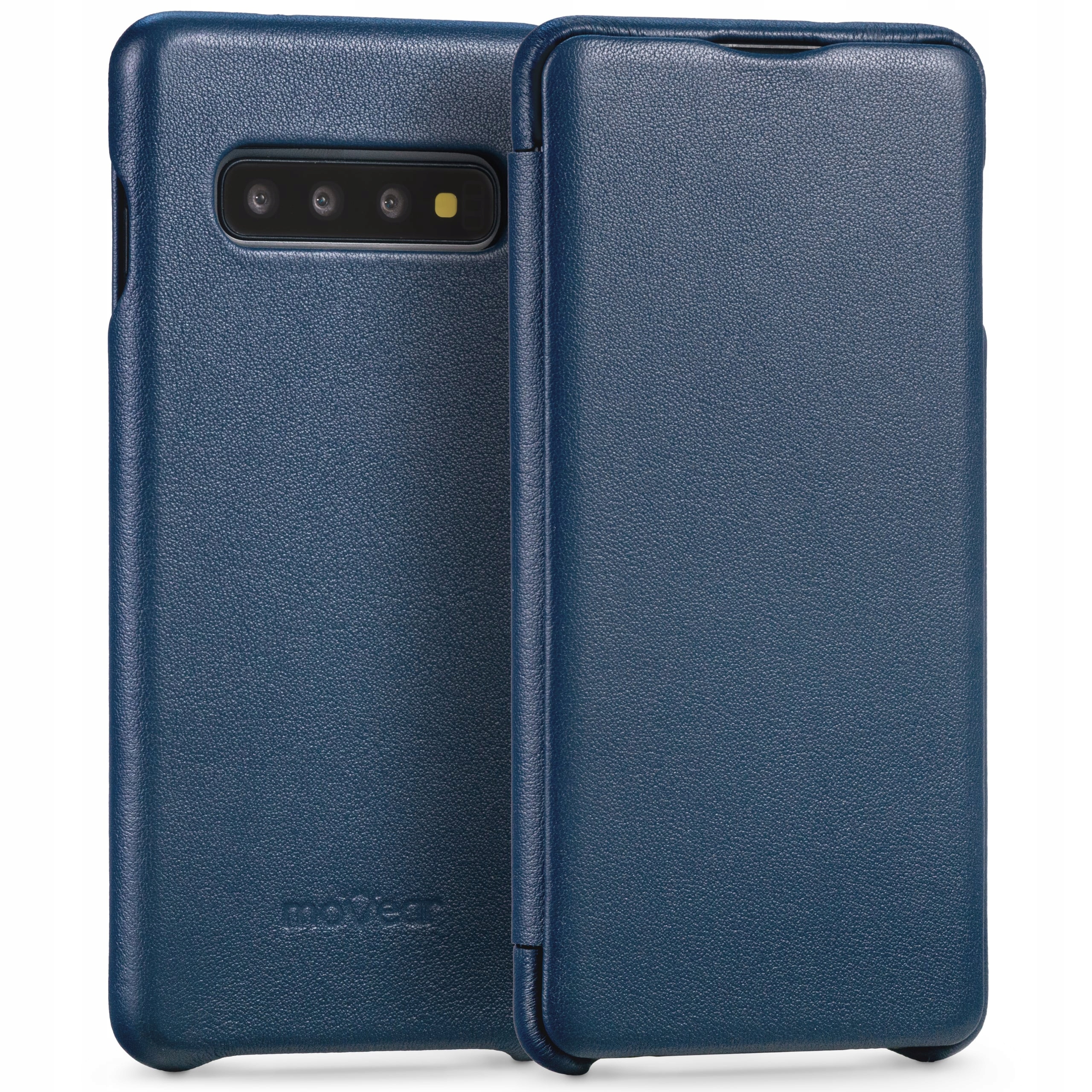 Pouzdro na Samsung Galaxy S10 Kožené pouzdro obal na knihu Tmavě modré Movear