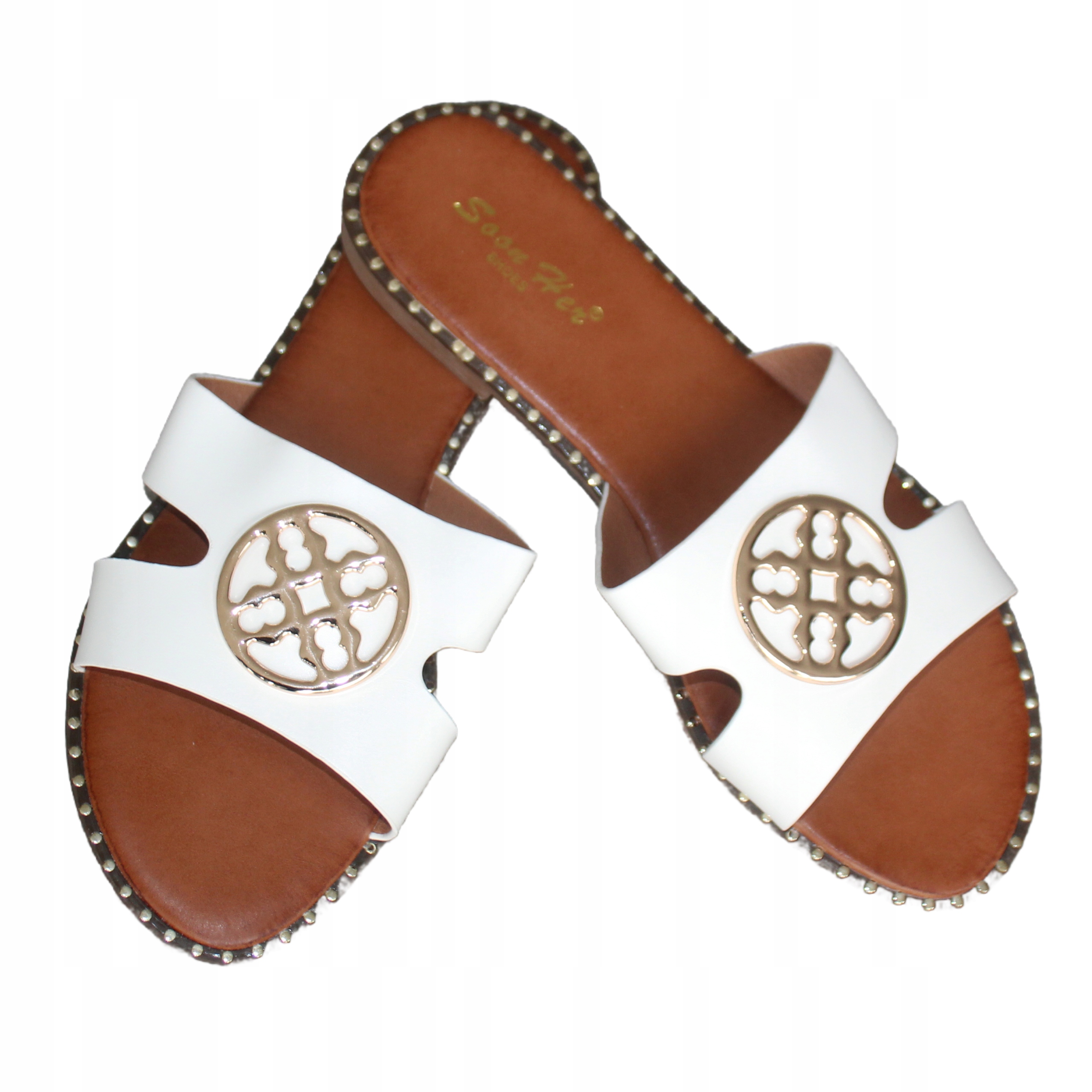 Dámské nazouváky bílé ploché velikost 39 25 cm