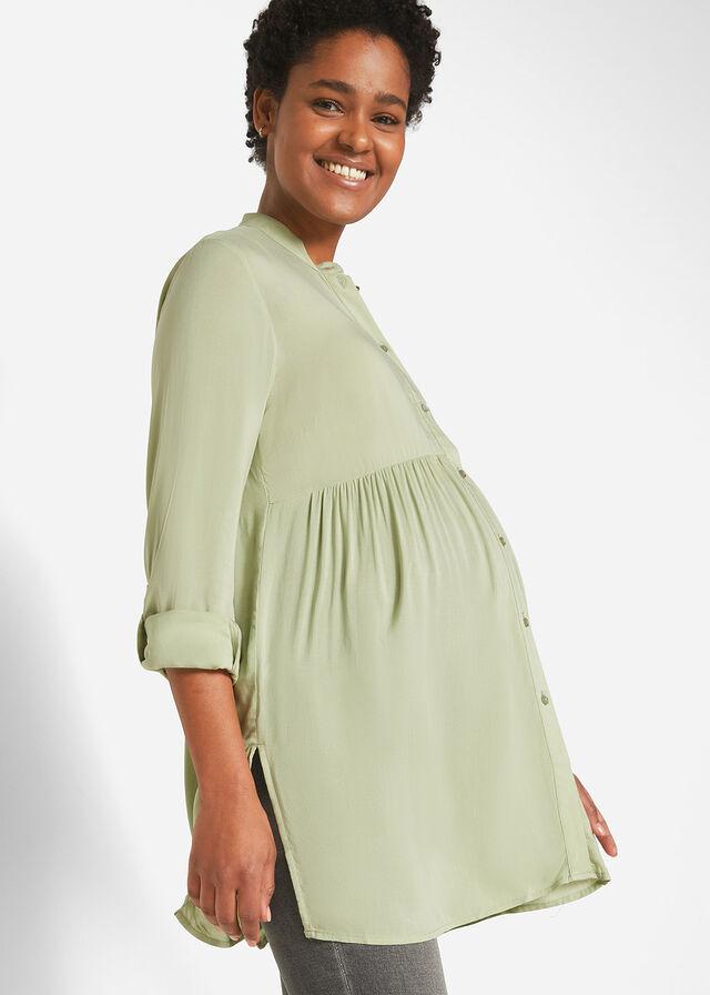 52 Bonprix S30 ZIELONA TUNIKA CIĄŻOWA Rozmiar 52