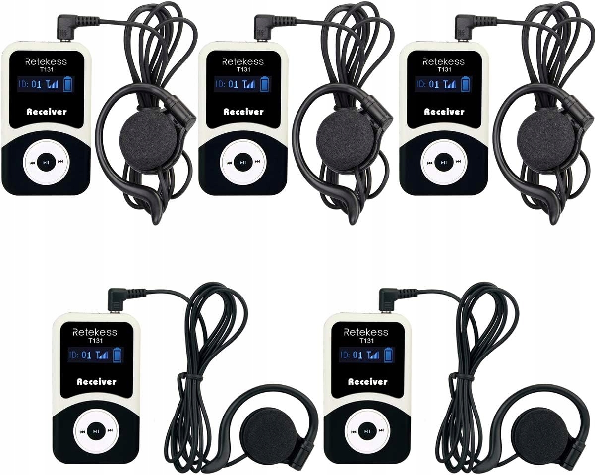 Bezdrátový Audio Systém Retekess T131 Průvodce Mikrofon Sada 5KS