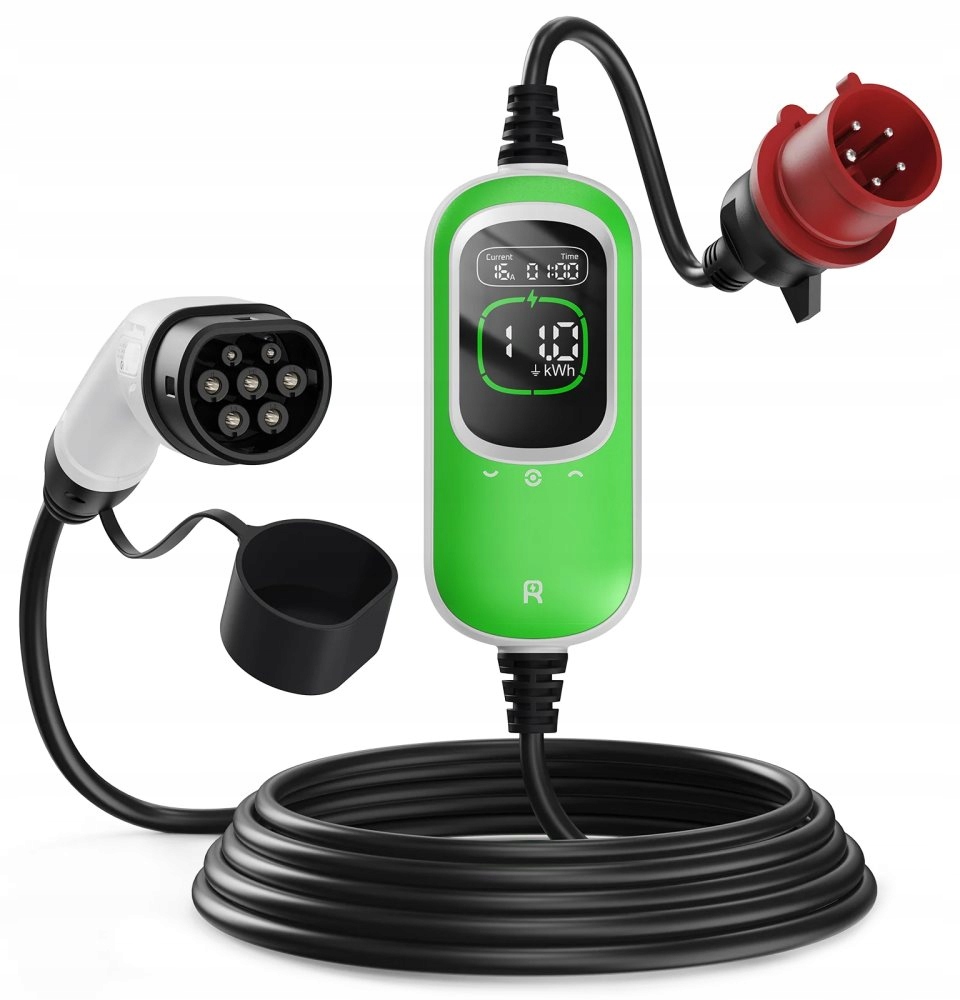 Evse Ac prenosná, 3fázová nabíjačka pre elektromobily 11kW, 400V, 16A, T2