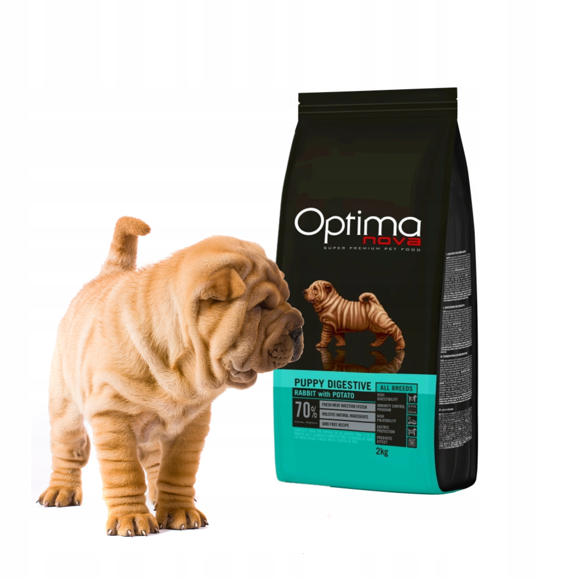 Optimanova Puppy Digestive Rabbit with Potato 2kg