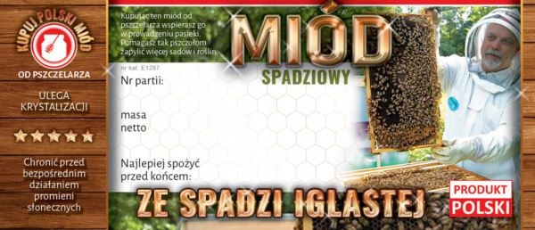 

Etykiety na miód spadziowy iglasty (100szt) 1287