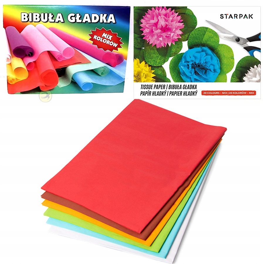 

Bibuła Gładka MIX Arkuszy W Teczce