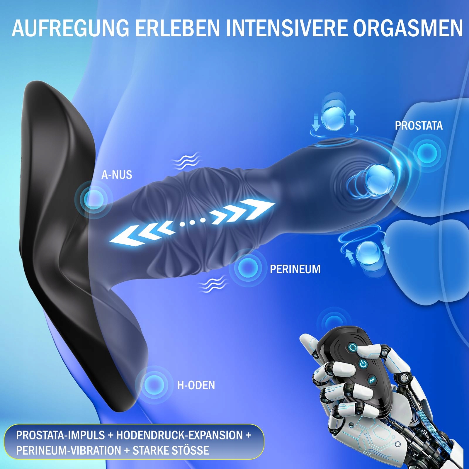 ANALVIBRATOREN Wibrator Analny Dla Mężczyzn Stymulacja Prostaty 8 Trybów — miniatura 5
